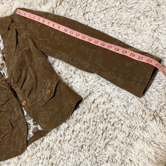 Vintage Arden B Blazer Brown Floral Y2K Jacket Size XS - Picture 9 of 12